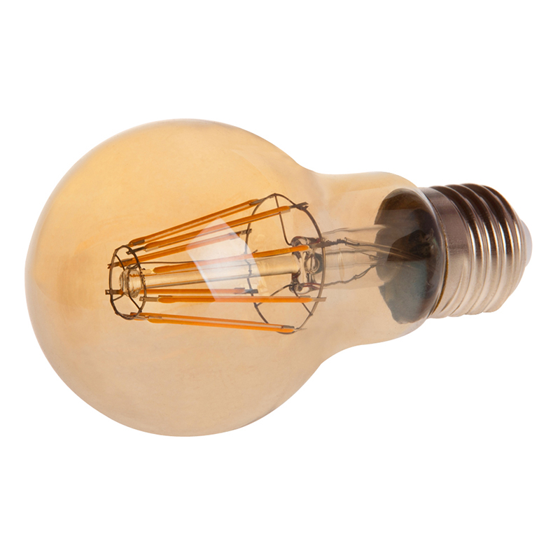 Gold Tint A19 E26/E27 8W LED Vintage Antique Filament Light Bulb, 75W Equivalent, 4-Pack, AC100-130V or 220-240V Gold Tint A19 E26/E27 8W LED Vintage Antique Filament Light Bulb, 75W Equivalent, 4-Pack, AC100-130V or 220-240V